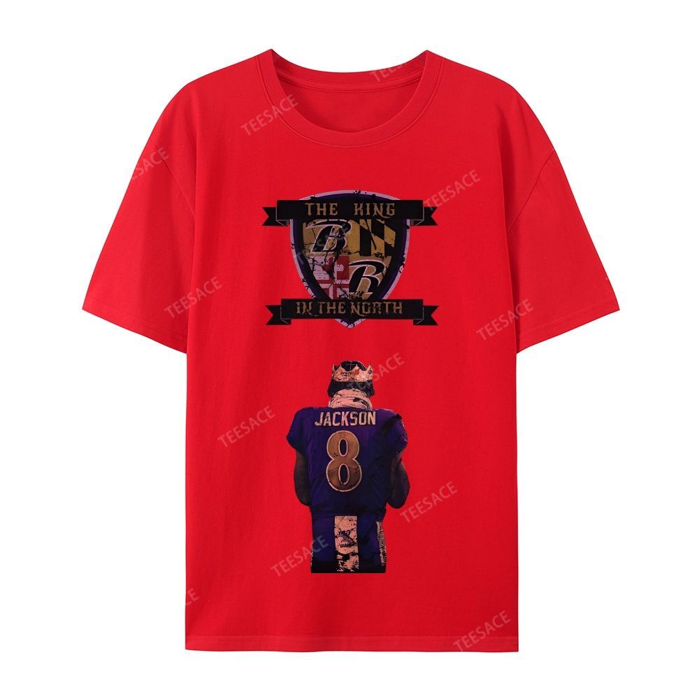 Lamar Jackson Vintage Tee Casual Short Sleeve T-Shirt 
