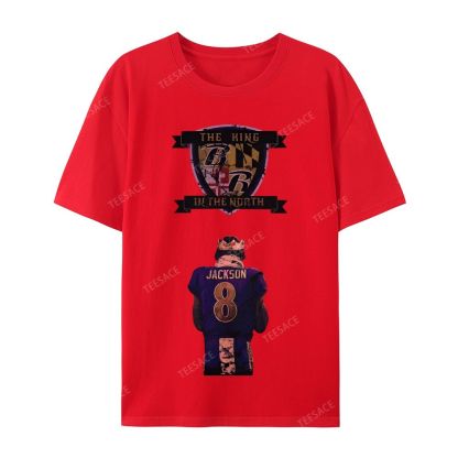 Lamar Jackson Vintage Tee Casual Short Sleeve T-Shirt 