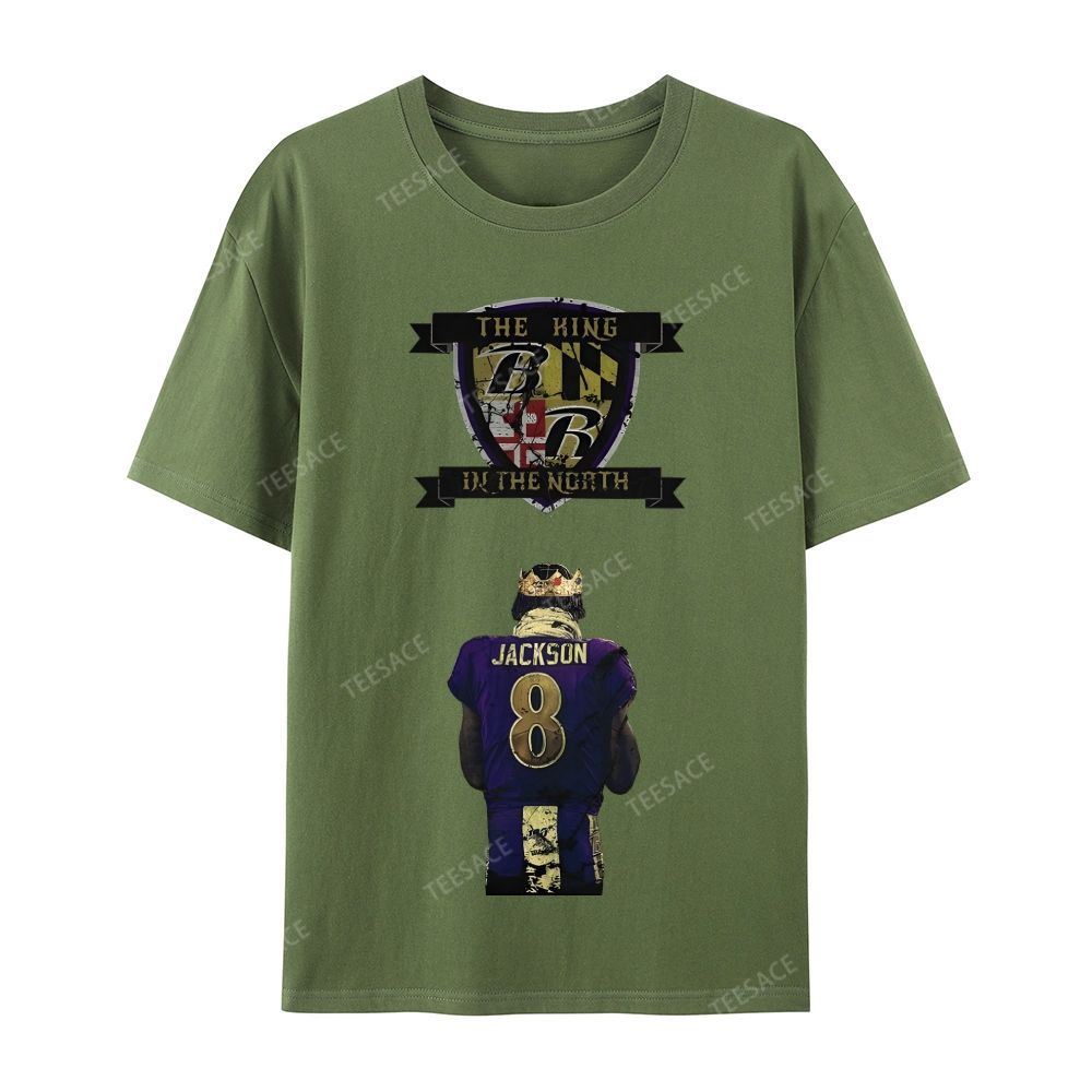 Lamar Jackson Vintage Tee Casual Short Sleeve T-Shirt 