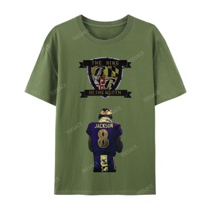 Lamar Jackson Vintage Tee Casual Short Sleeve T-Shirt 