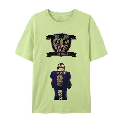Lamar Jackson Vintage Tee Casual Short Sleeve T-Shirt 