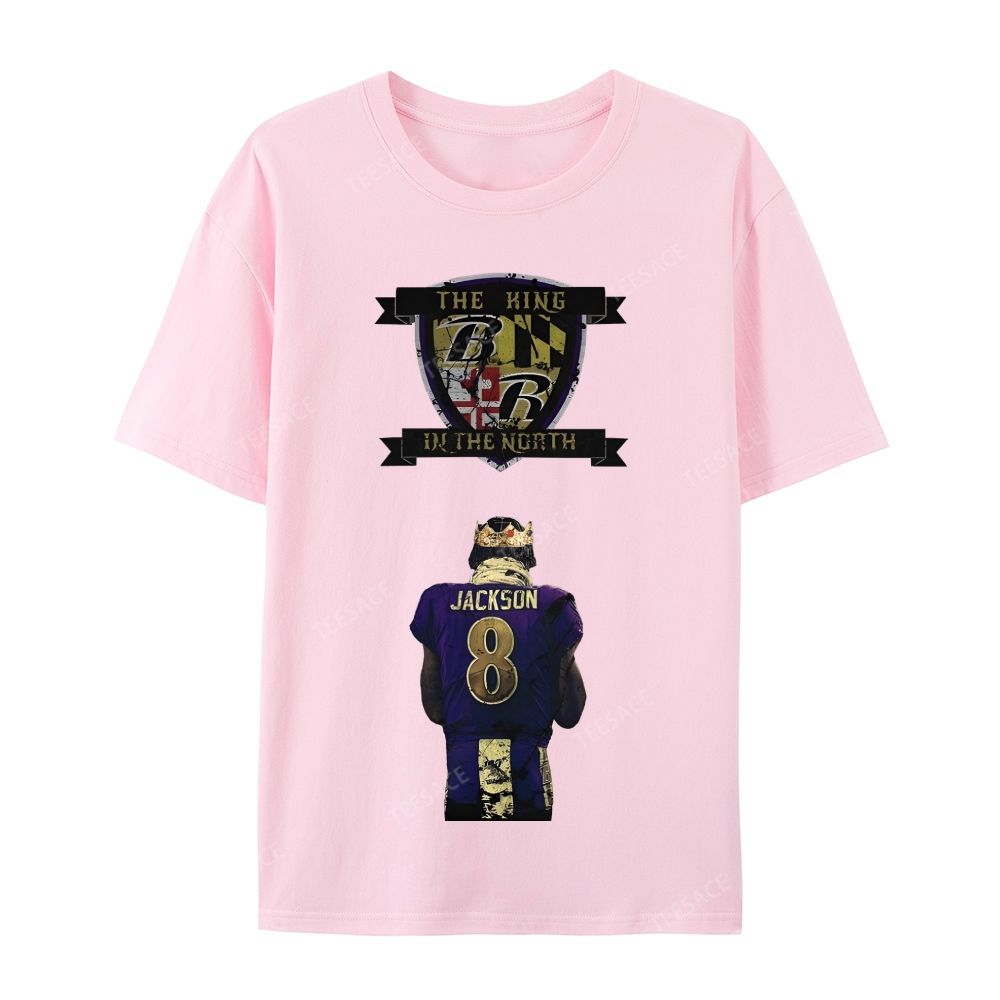 Lamar Jackson Vintage Tee Casual Short Sleeve T-Shirt 