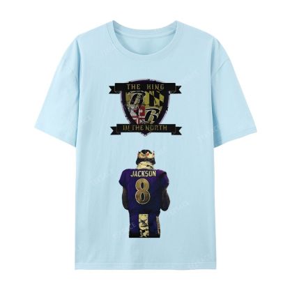 Lamar Jackson Vintage Tee Casual Short Sleeve T-Shirt 