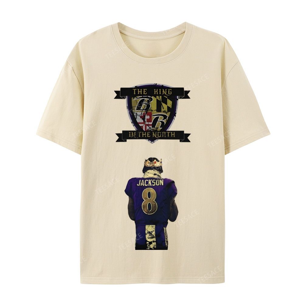 Lamar Jackson Vintage Tee Casual Short Sleeve T-Shirt 