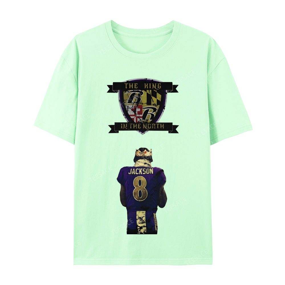 Lamar Jackson Vintage Tee Casual Short Sleeve T-Shirt 