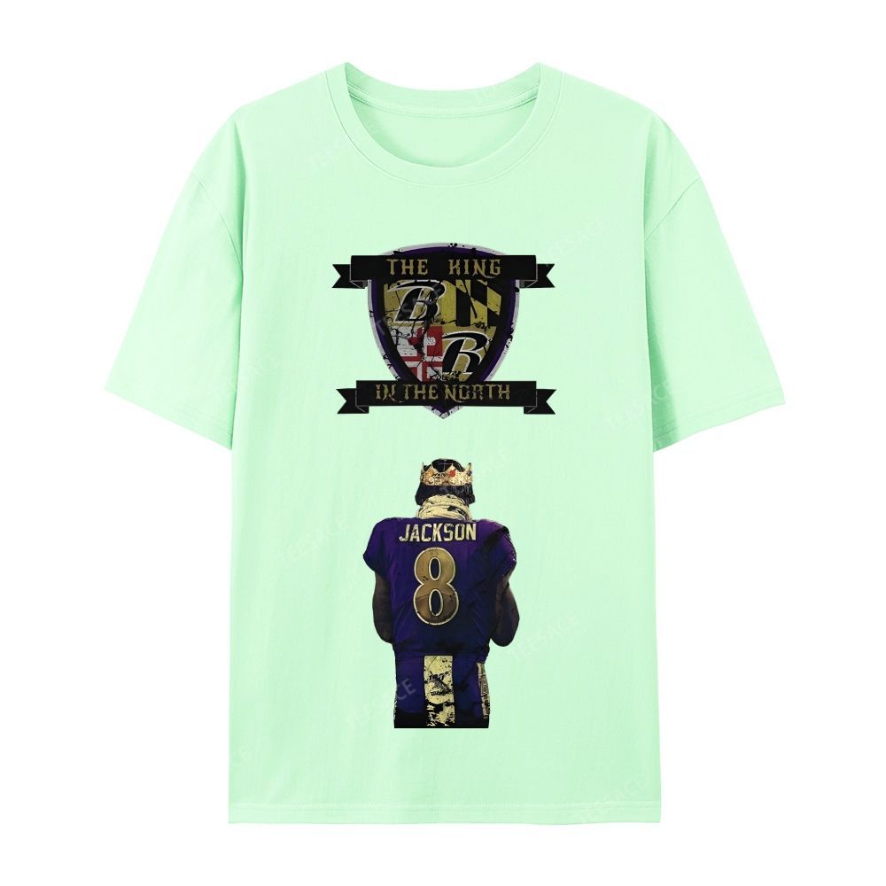 Lamar Jackson Vintage Tee Casual Short Sleeve T-Shirt 