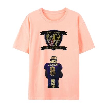 Lamar Jackson Vintage Tee Casual Short Sleeve T-Shirt 