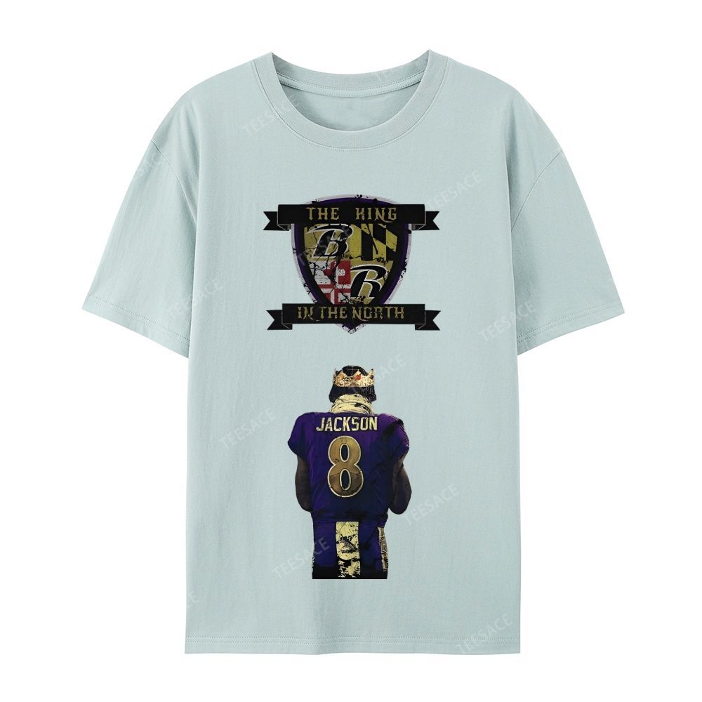 Lamar Jackson Vintage Tee Casual Short Sleeve T-Shirt 