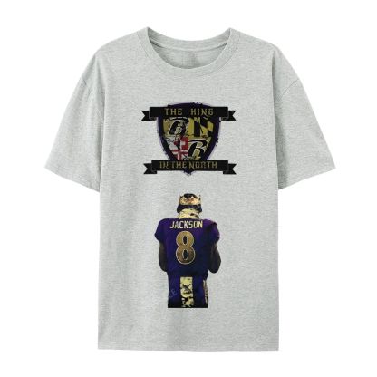 Lamar Jackson Vintage Tee Casual Short Sleeve T-Shirt 