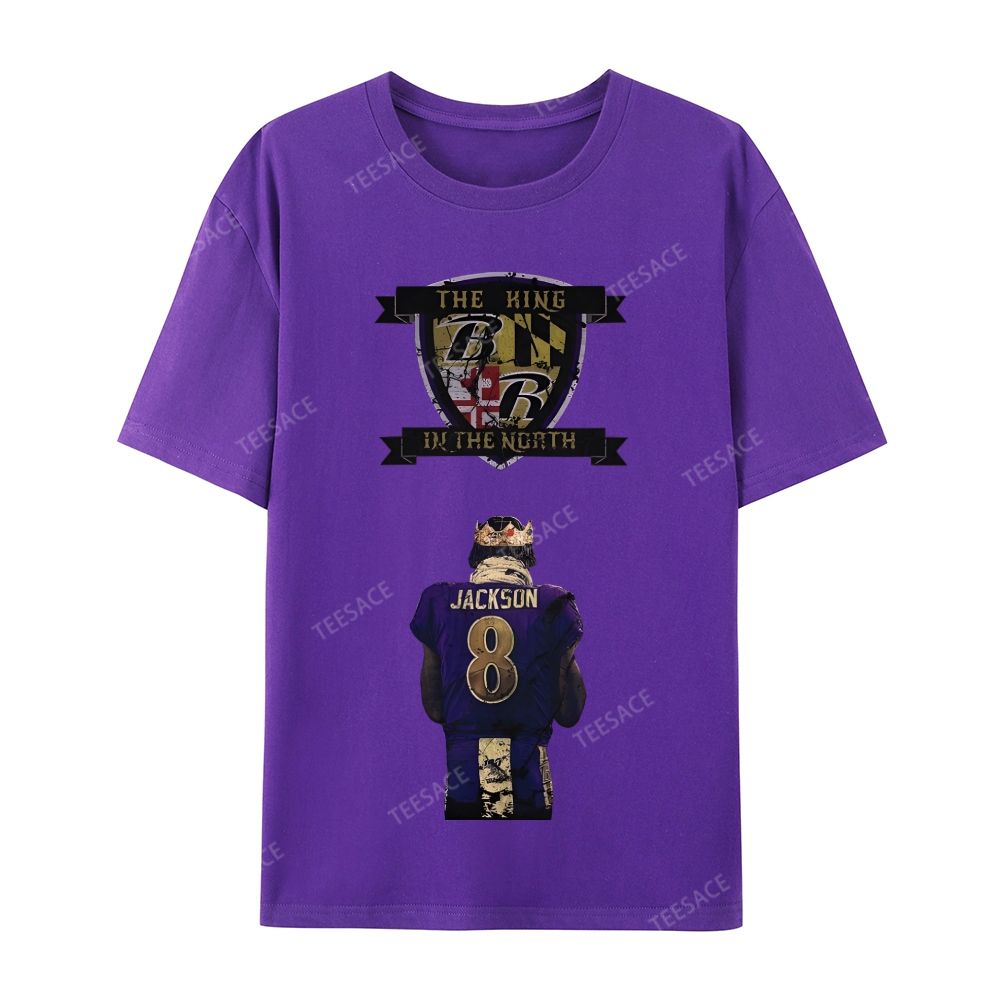 Lamar Jackson Vintage Tee Casual Short Sleeve T-Shirt 