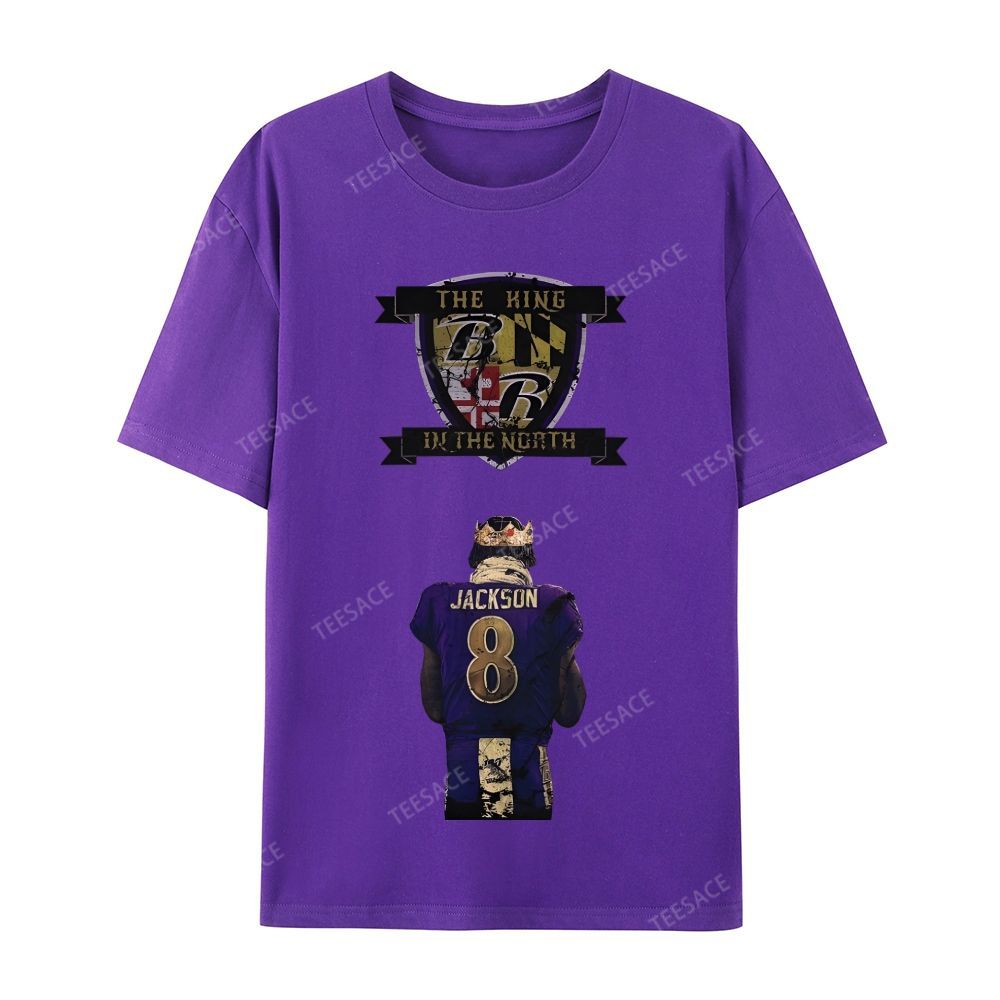 Lamar Jackson Vintage Tee Casual Short Sleeve T-Shirt 