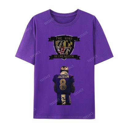 Lamar Jackson Vintage Tee Casual Short Sleeve T-Shirt 
