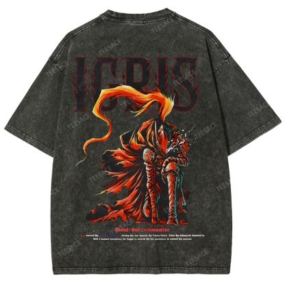 Shadow Igris Printed Unisex Washed T-Shirt