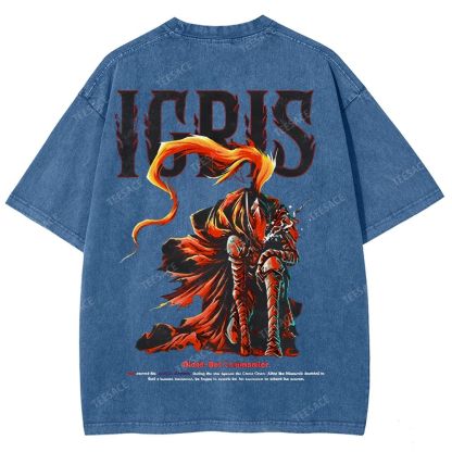 Shadow Igris Printed Unisex Washed T-Shirt