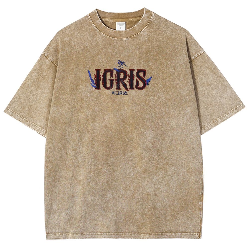 Shadow Igris Printed Unisex Washed T-Shirt