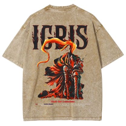 Shadow Igris Printed Unisex Washed T-Shirt