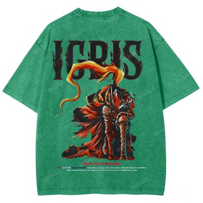 Shadow Igris Printed Unisex Washed T-Shirt