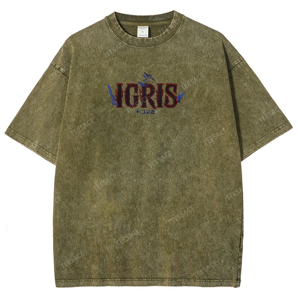 Shadow Igris Printed Unisex Washed T-Shirt