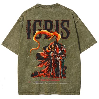 Shadow Igris Printed Unisex Washed T-Shirt