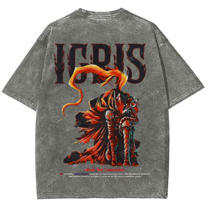 Shadow Igris Printed Unisex Washed T-Shirt