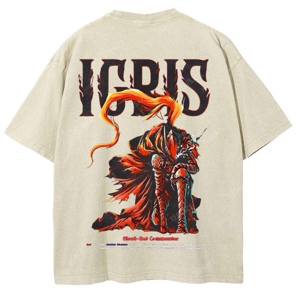 Shadow Igris Printed Unisex Washed T-Shirt