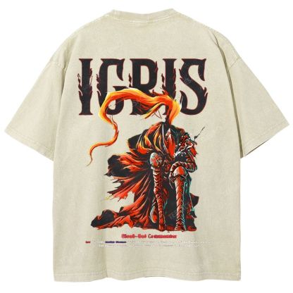 Shadow Igris Printed Unisex Washed T-Shirt