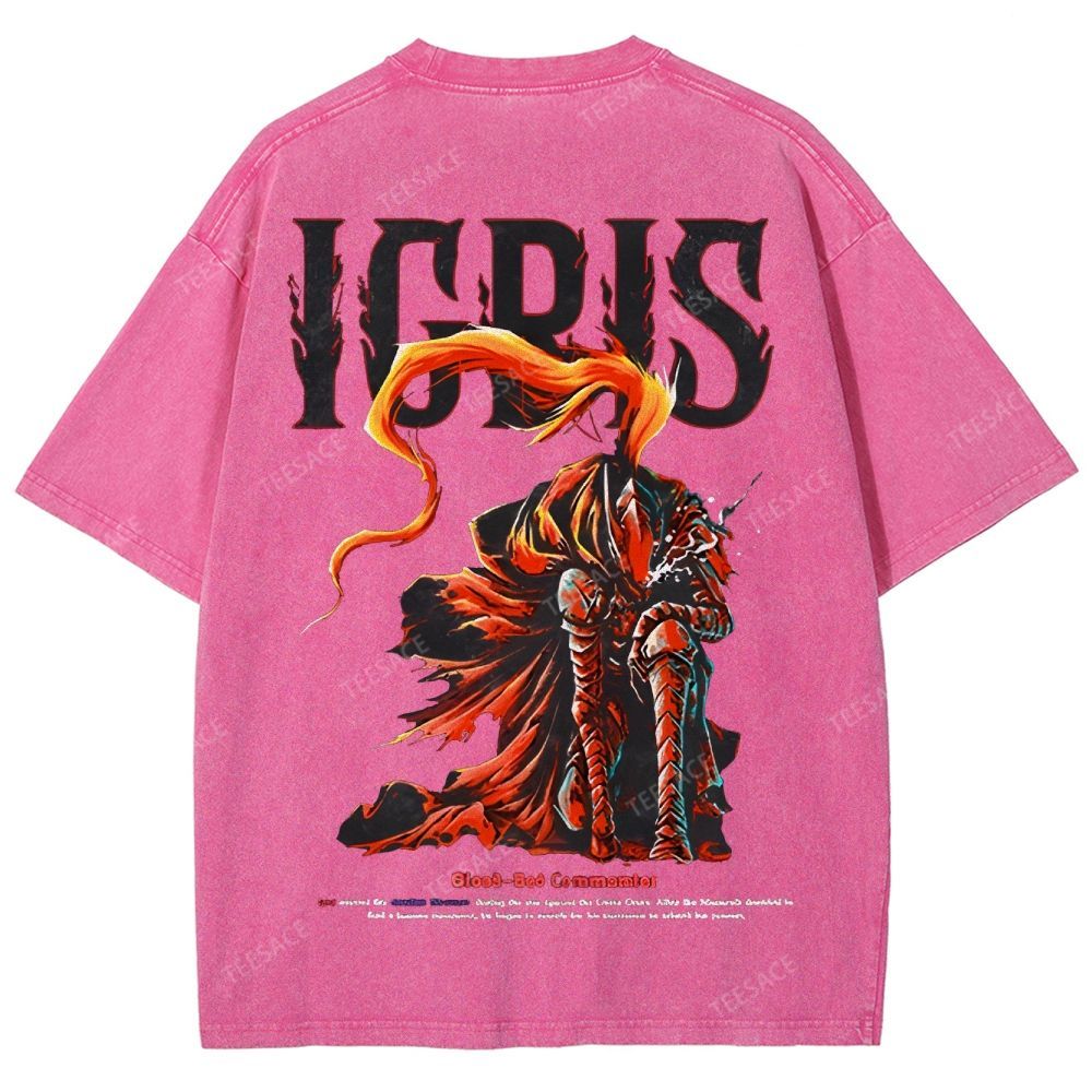 Shadow Igris Printed Unisex Washed T-Shirt