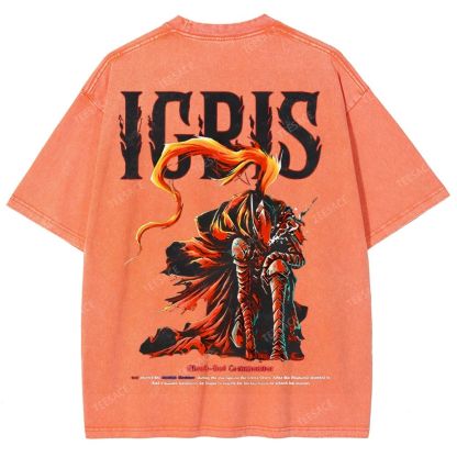 Shadow Igris Printed Unisex Washed T-Shirt