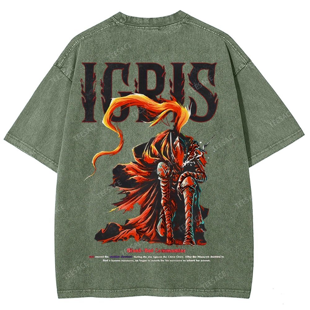 Shadow Igris Printed Unisex Washed T-Shirt
