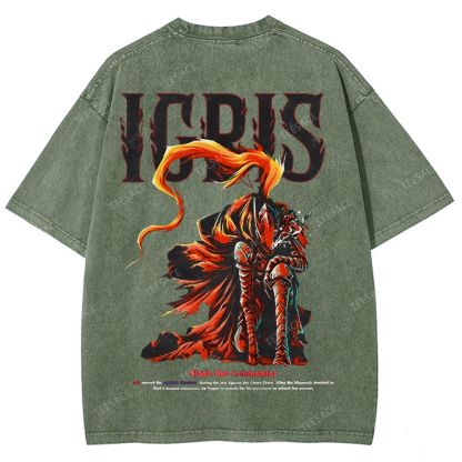 Shadow Igris Printed Unisex Washed T-Shirt