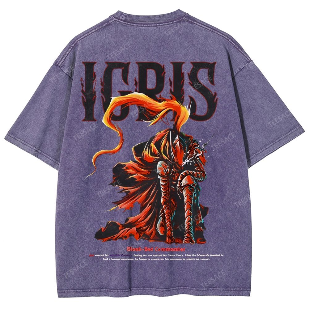 Shadow Igris Printed Unisex Washed T-Shirt