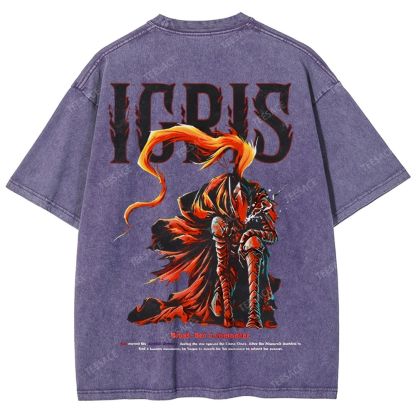 Shadow Igris Printed Unisex Washed T-Shirt