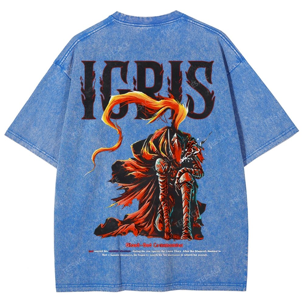 Shadow Igris Printed Unisex Washed T-Shirt