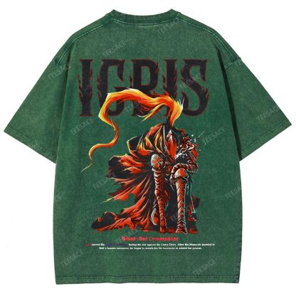 Shadow Igris Printed Unisex Washed T-Shirt