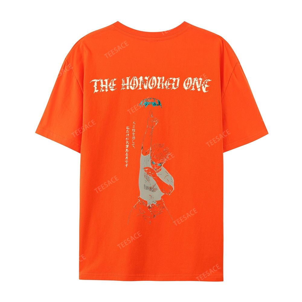 The Honored One Anime Printed  Casual Short Sleeve T-Shirt  