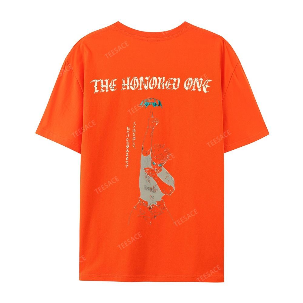 The Honored One Anime Printed  Casual Short Sleeve T-Shirt  