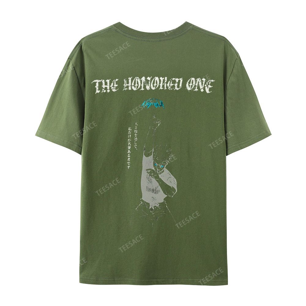 The Honored One Anime Printed  Casual Short Sleeve T-Shirt  