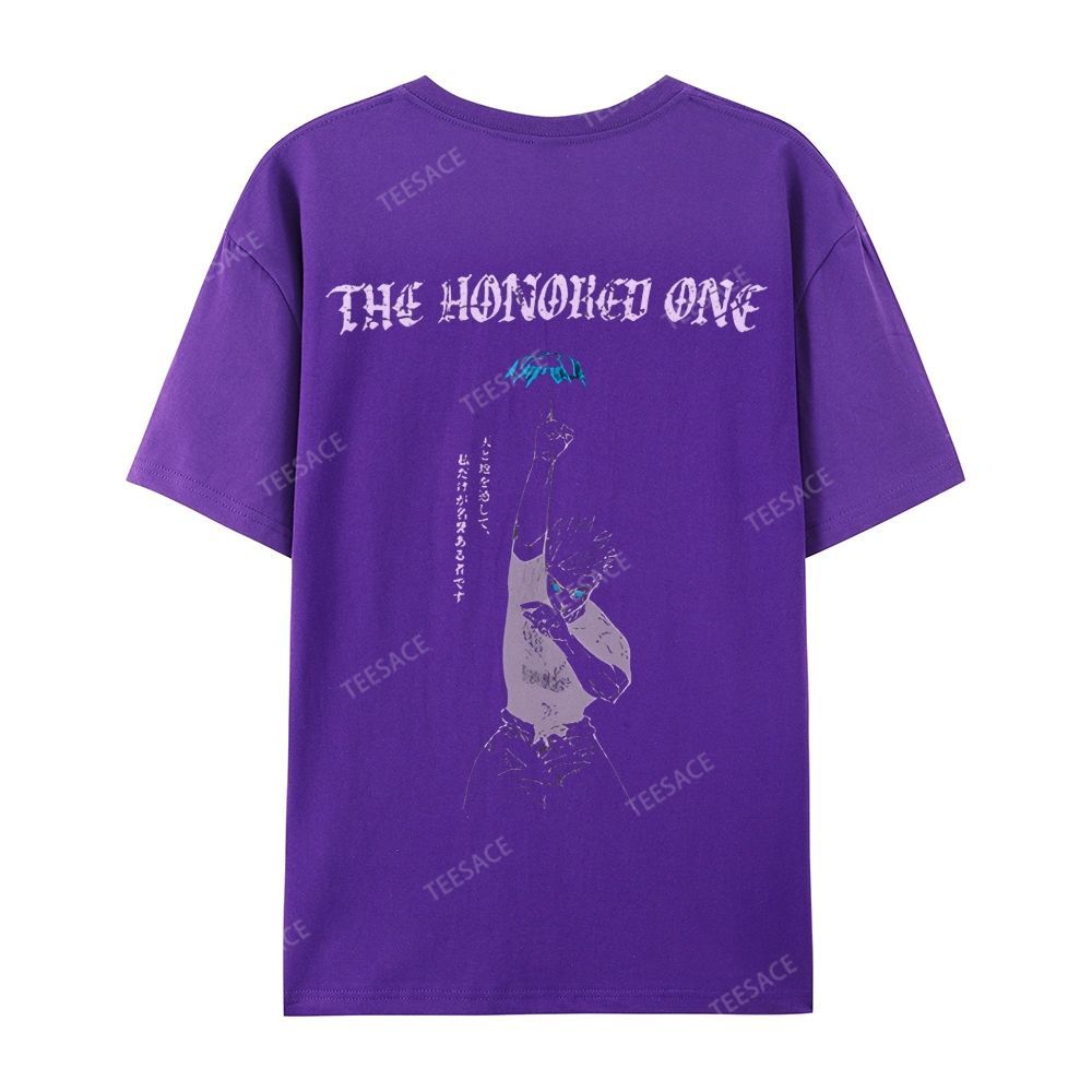 The Honored One Anime Printed  Casual Short Sleeve T-Shirt  