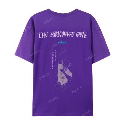 The Honored One Anime Printed  Casual Short Sleeve T-Shirt  