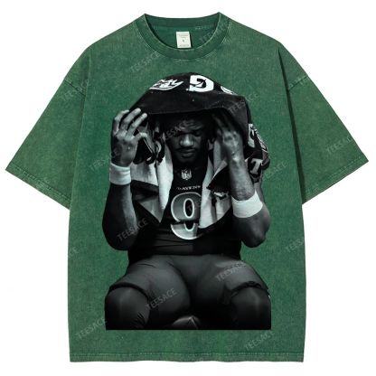 LAMAR JACKSON Tee  Unisex Fit Washed T-Shirt 