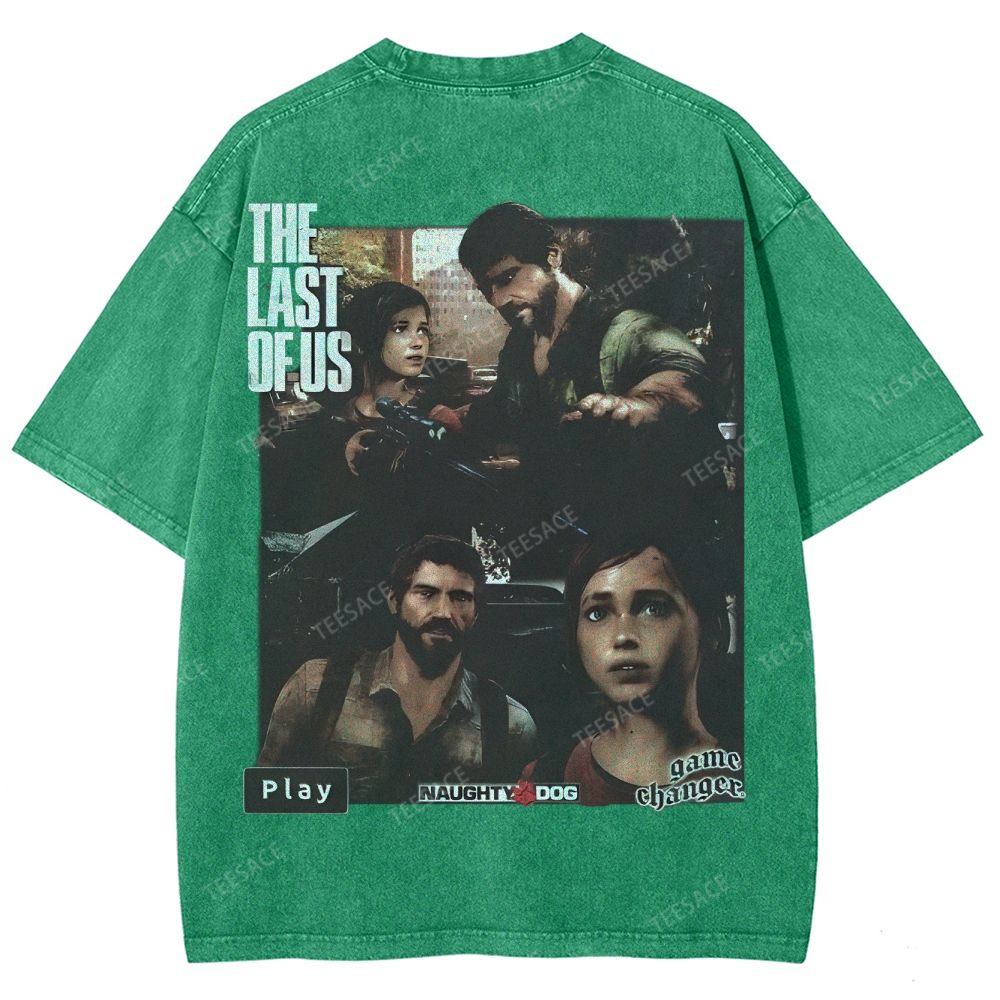 Unisex Fit Washed T-Shirt  THE LAST OF US Tee - [DS] 