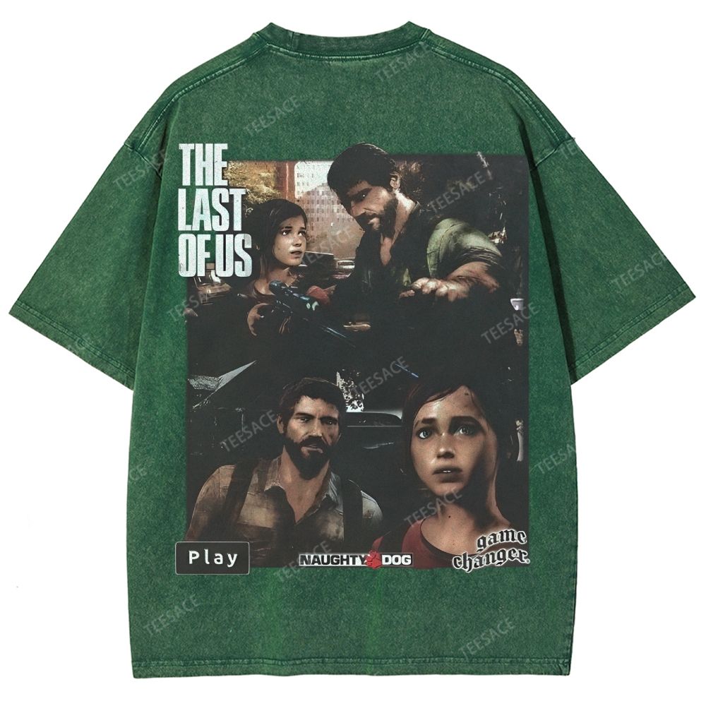 Unisex Fit Washed T-Shirt  THE LAST OF US Tee - [DS] 