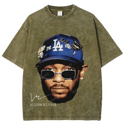 Unisex-Adult Ultra Cotton Washed T-Shirt Graphic  KENDRICK LAMAR- IT'S JUST BIG ME V2 TEE