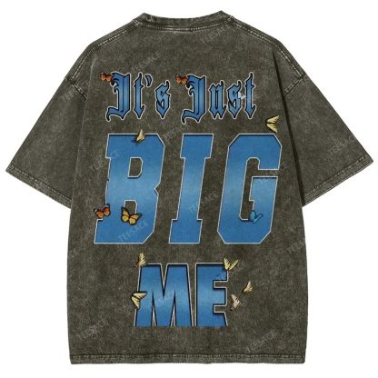 Unisex-Adult Ultra Cotton Washed T-Shirt Graphic  KENDRICK LAMAR- IT'S JUST BIG ME V2 TEE