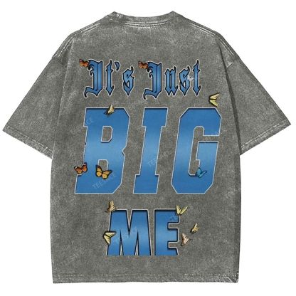 Unisex-Adult Ultra Cotton Washed T-Shirt Graphic  KENDRICK LAMAR- IT'S JUST BIG ME V2 TEE
