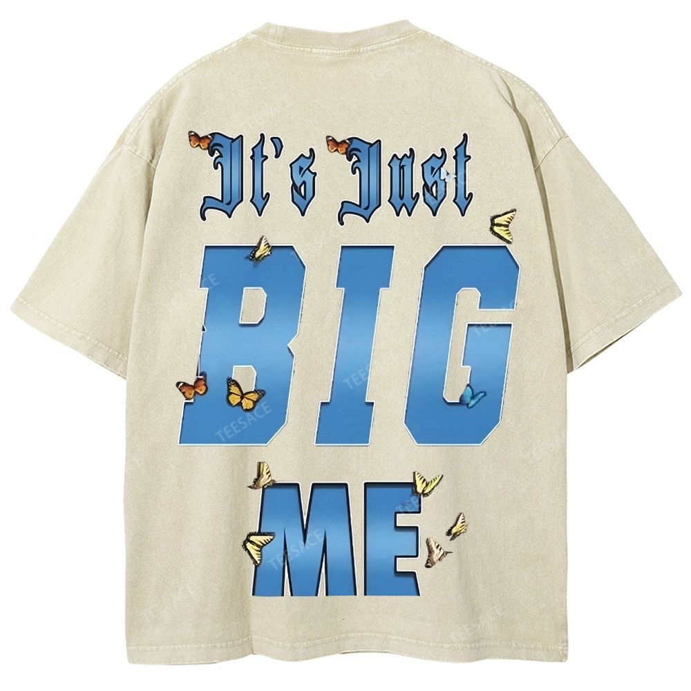 Unisex-Adult Ultra Cotton Washed T-Shirt Graphic  KENDRICK LAMAR- IT'S JUST BIG ME V2 TEE