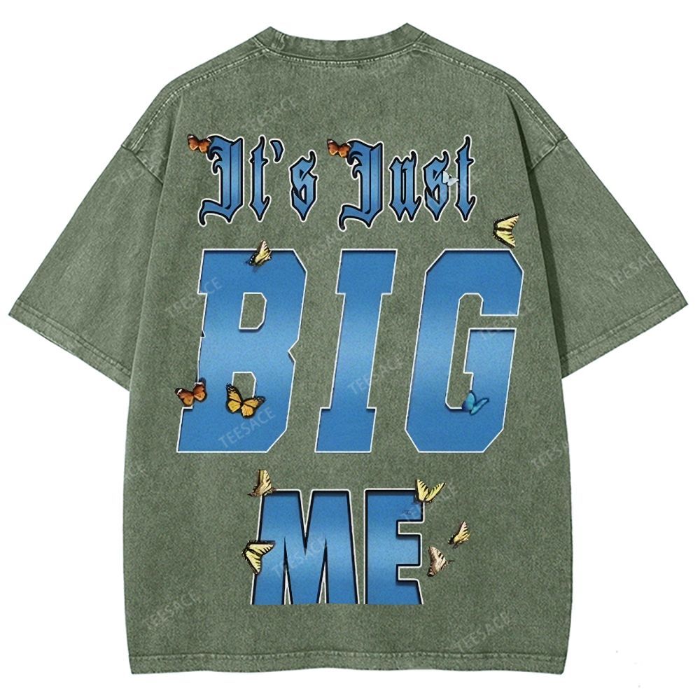Unisex-Adult Ultra Cotton Washed T-Shirt Graphic  KENDRICK LAMAR- IT'S JUST BIG ME V2 TEE
