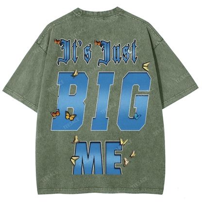 Unisex-Adult Ultra Cotton Washed T-Shirt Graphic  KENDRICK LAMAR- IT'S JUST BIG ME V2 TEE