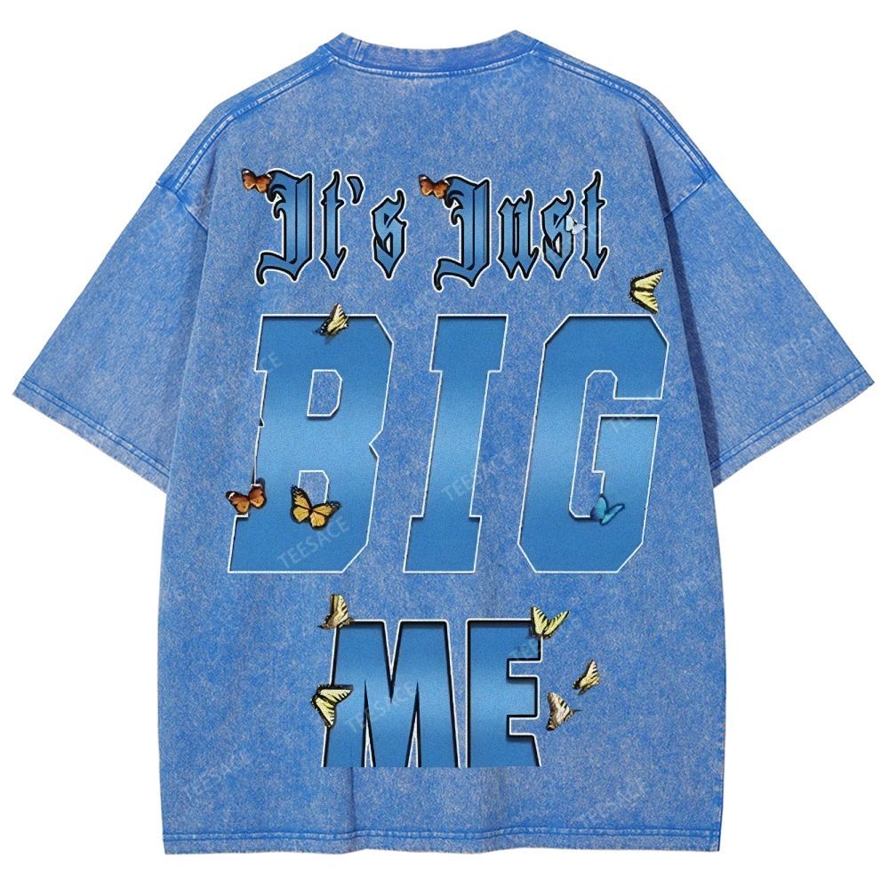 Unisex-Adult Ultra Cotton Washed T-Shirt Graphic  KENDRICK LAMAR- IT'S JUST BIG ME V2 TEE