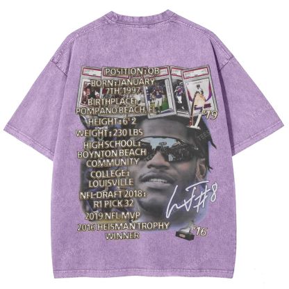 Lamar Jackson Ravens Tee Unisex Fit Washed T-Shirt 